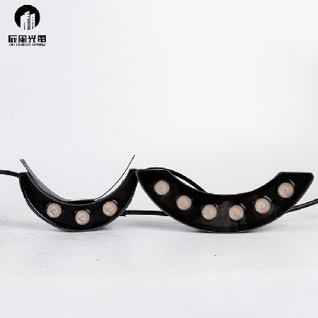 LED corrugated light yellow light white light crescent light 6W outdoor engineering pavilion construction lighting spotlight landscape tile light