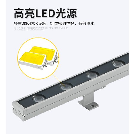 led洗墙灯户外防水室内线条灯射灯楼体亮化外墙轮廓婚庆背景灯24v