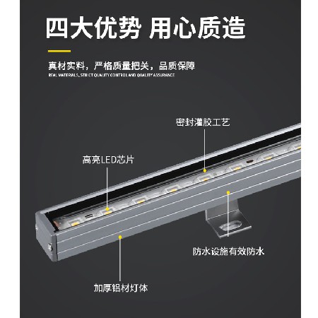 LED low-voltage line light for outdoor landscape hotel lighting line light for outdoor exterior wall engineering lighting line light