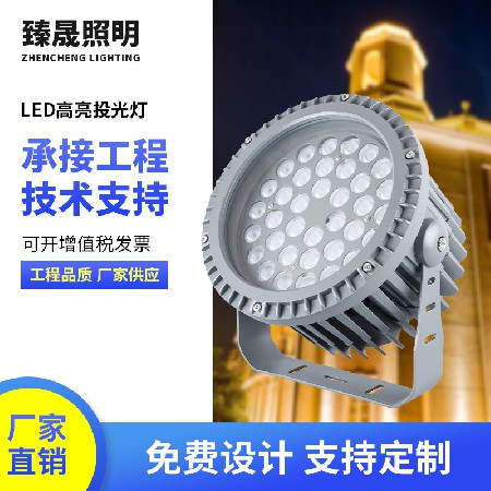 户外防水景观园林草坪插地灯圆形投光灯LED照树灯射树地插灯射灯