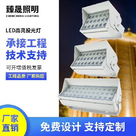 多规格铝材LED投光灯双子星带挡板投光灯户外庭院建筑亮化工程灯